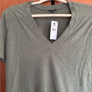 Express Olive V-Neck Tee
